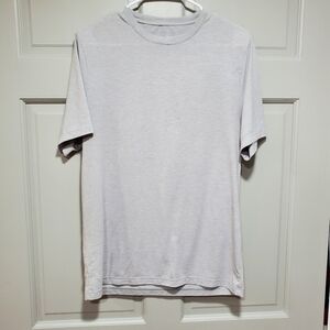 Outdoor Voices Men T-Shirt Size‎ Small Short Sleeves Crewneck Light Gray color